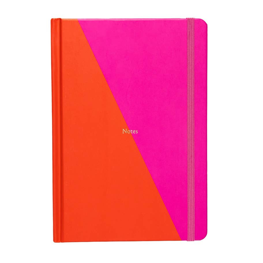 Lined Notebook A5 - Contrast Navy & Orange