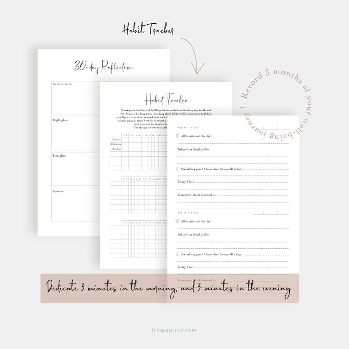 Well-Being Happy Mind Journal - Daily Happiness Journal