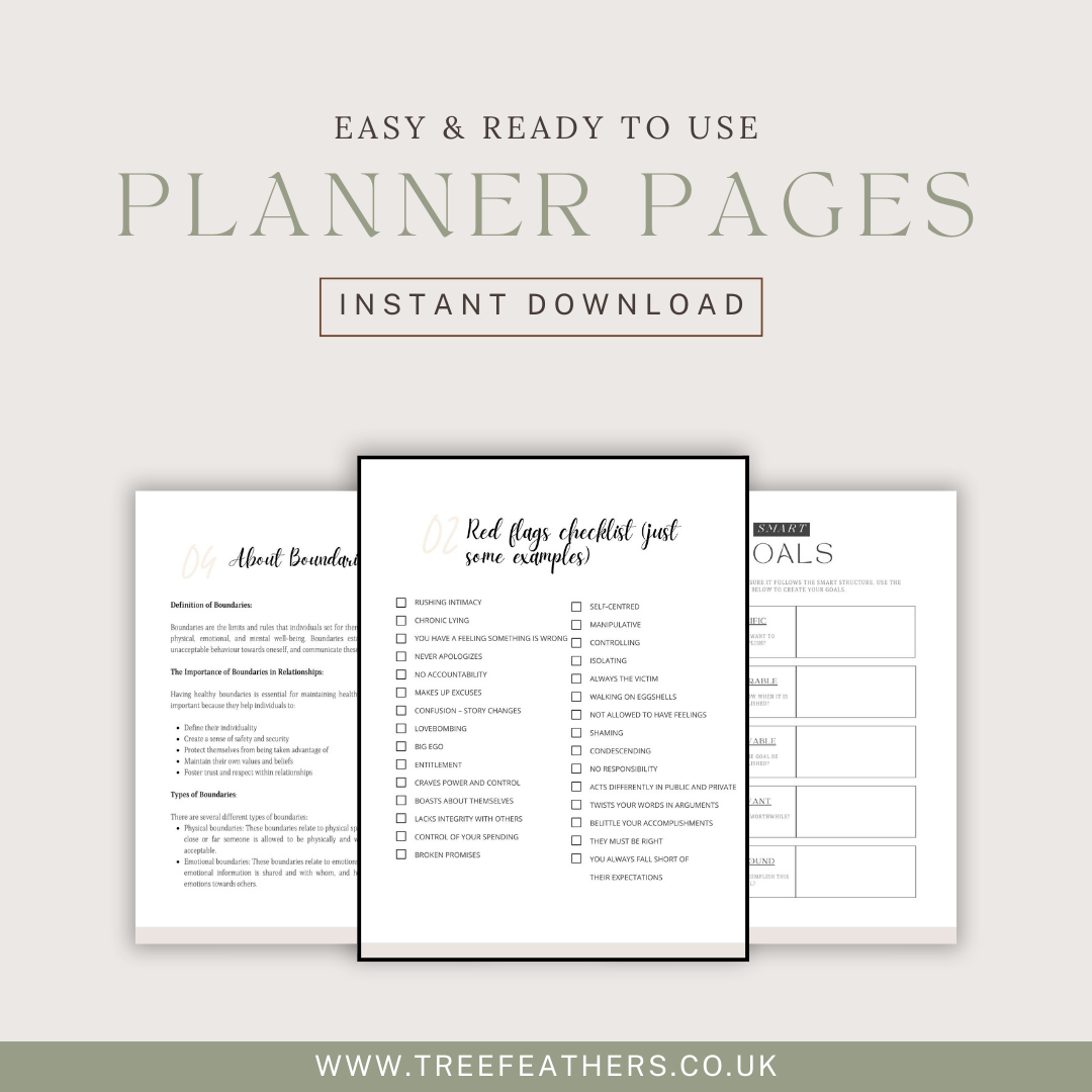 Narcissistic Abuse Recovery Digital & Printable Workbook