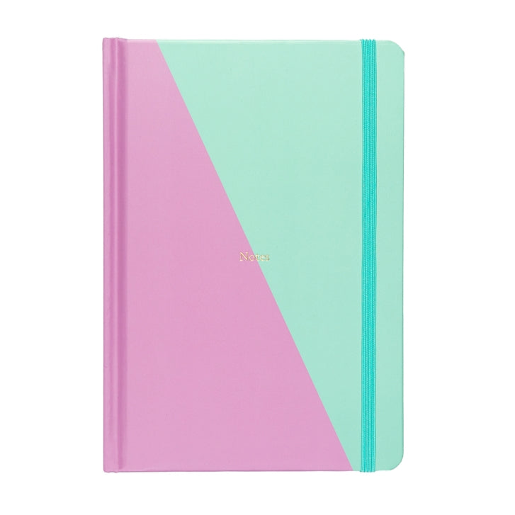 Contrast Ballpoint Pen & Notebook Set: Pink & Mint