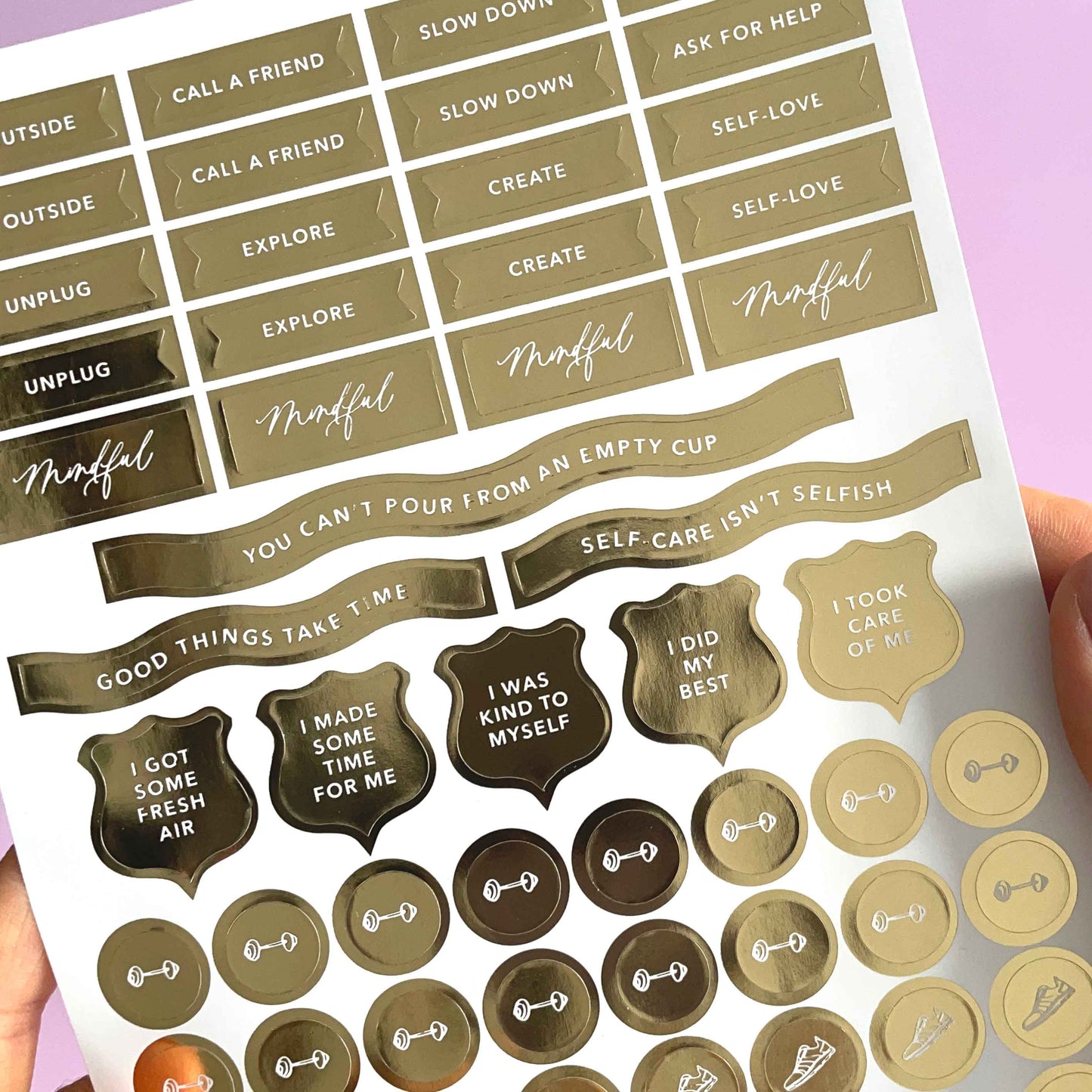 Self-Care Journal Sticker Pack (3 sheets)