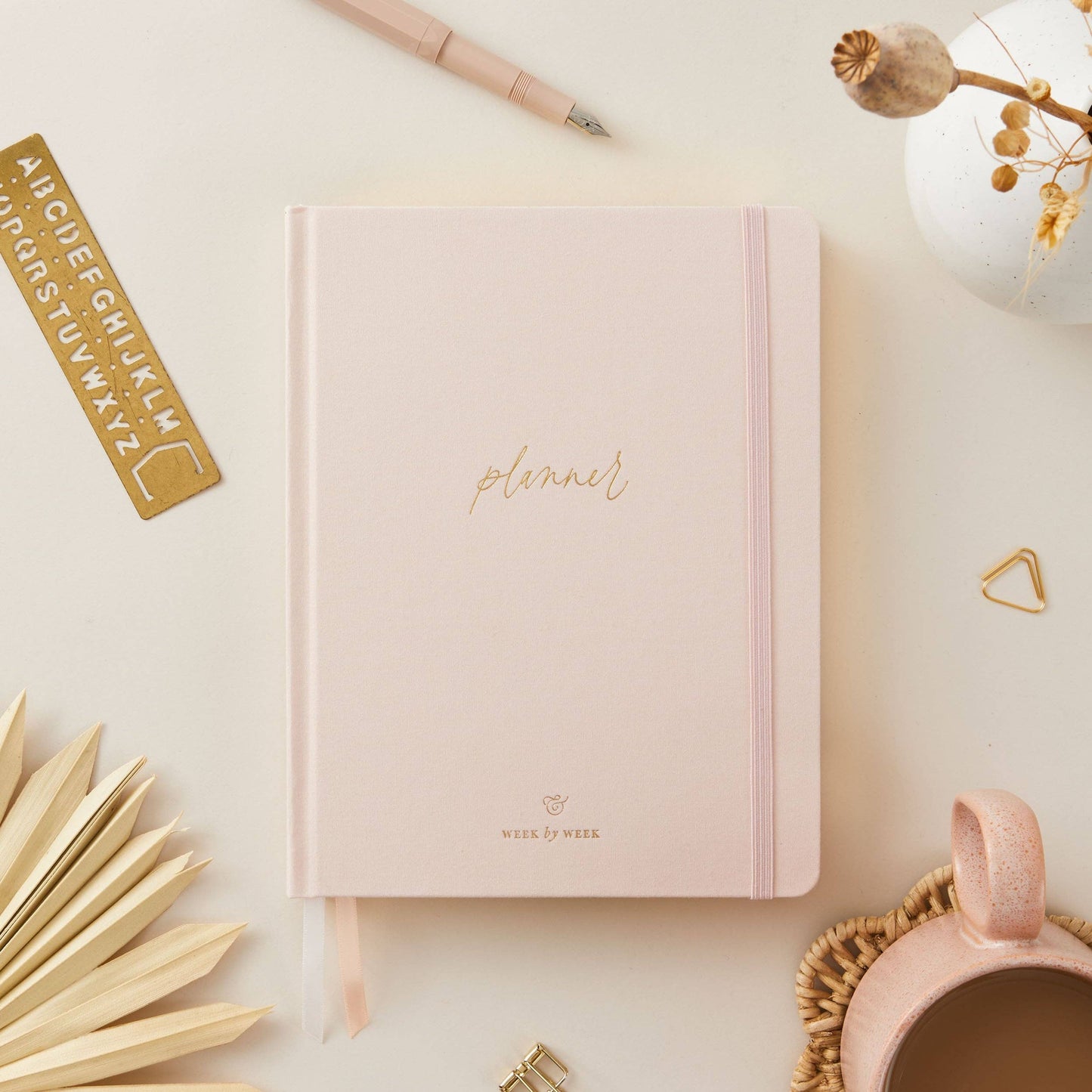 Undated Weekly Planner - Blush (Cloth)