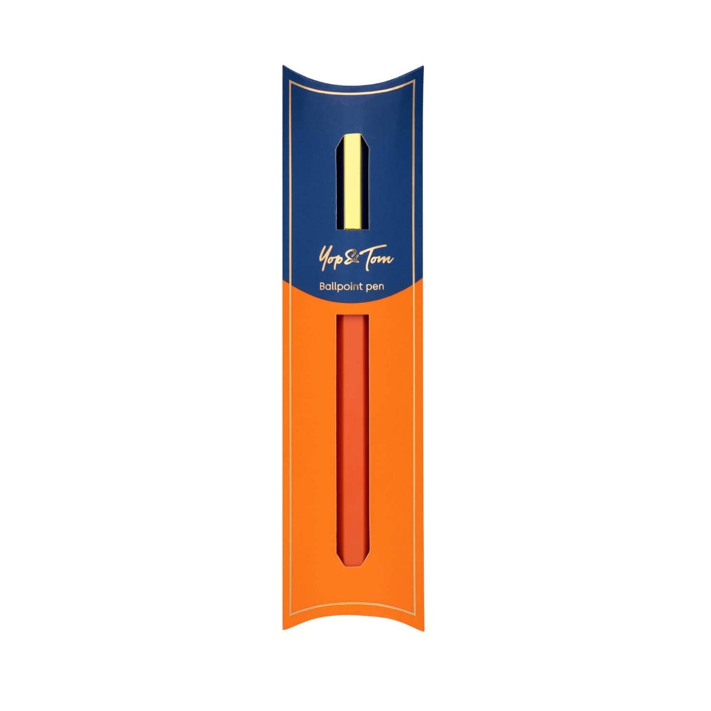 Contrast Ballpoint Pen & Notebook Set: Navy & Orange