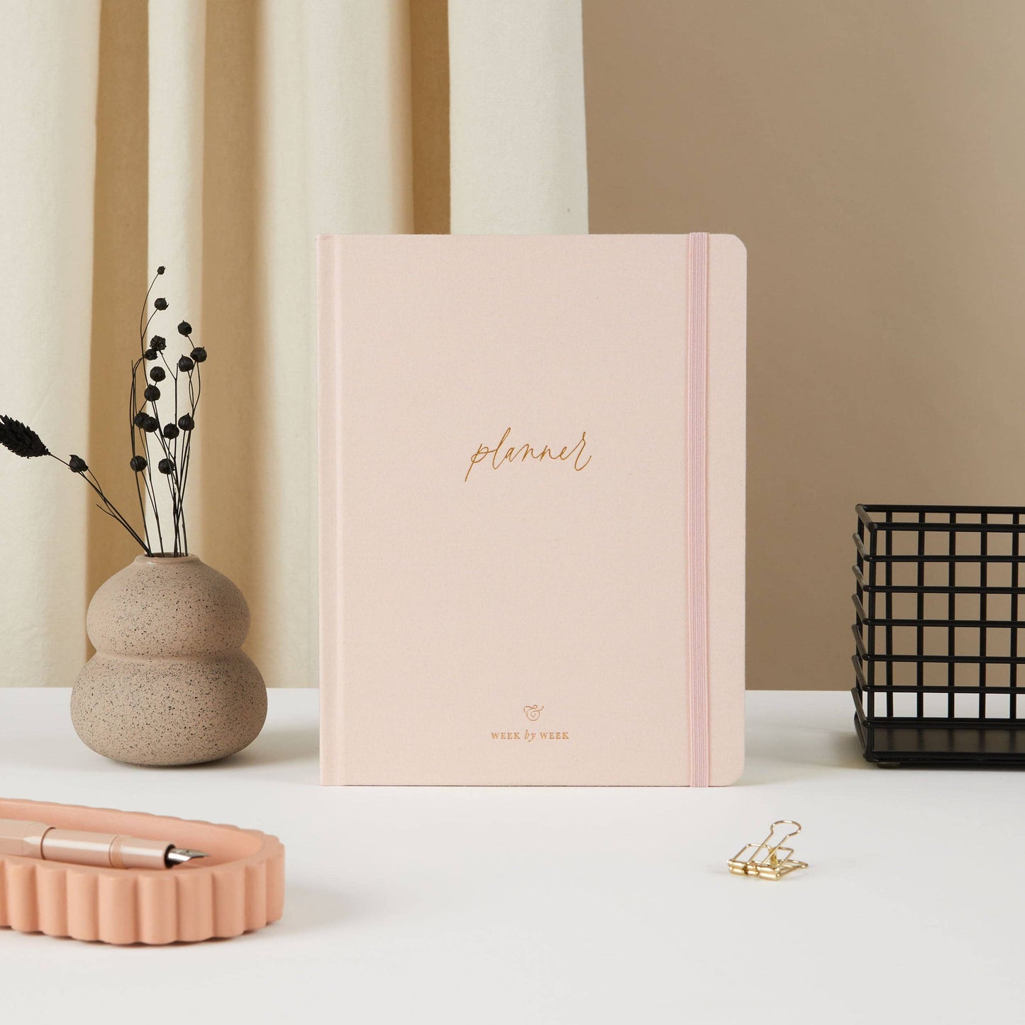 Undated Weekly Planner - Blush (Cloth)