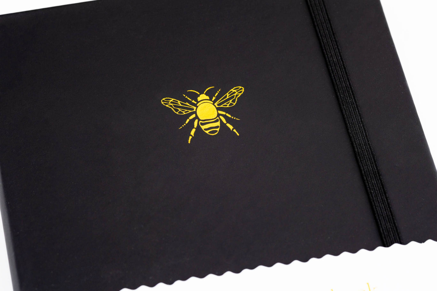 Bee Dotted Notebook - Charcoal - Hardback