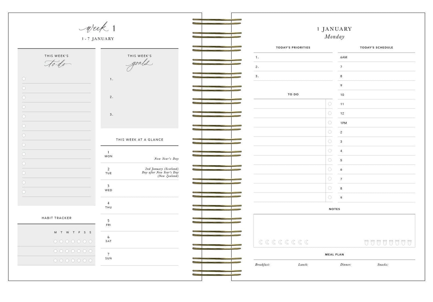 2024 Daily Planner Blush