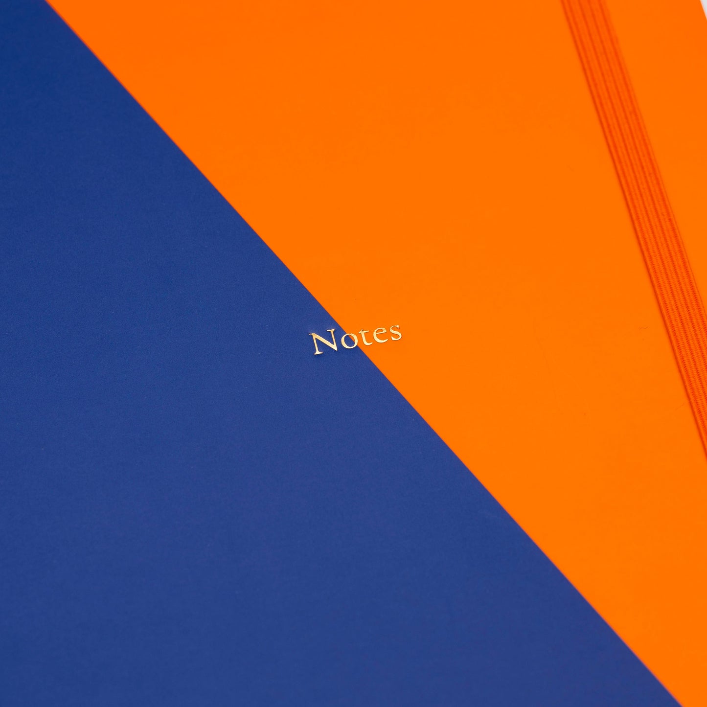 Lined Notebook A5 - Contrast Navy & Orange