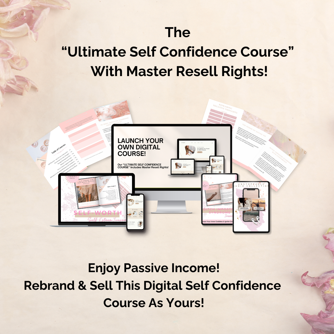 RESELL / REBAND AS YOUR OWN! Ultimate Self Confidence Course! Journals | Worksheets | Audios | Meditation Bundle