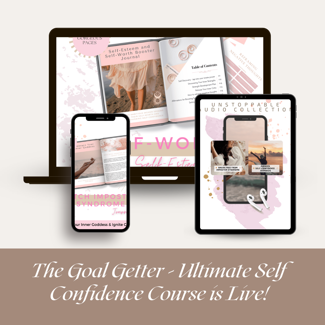 GOAL GETTER! Ultimate Self Confidence Course! Journals | Worksheets | Audios | Meditation Bundle
