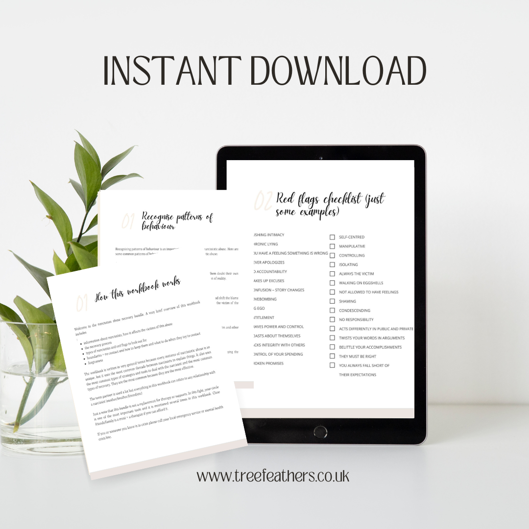 Narcissistic Abuse Recovery Digital & Printable Workbook