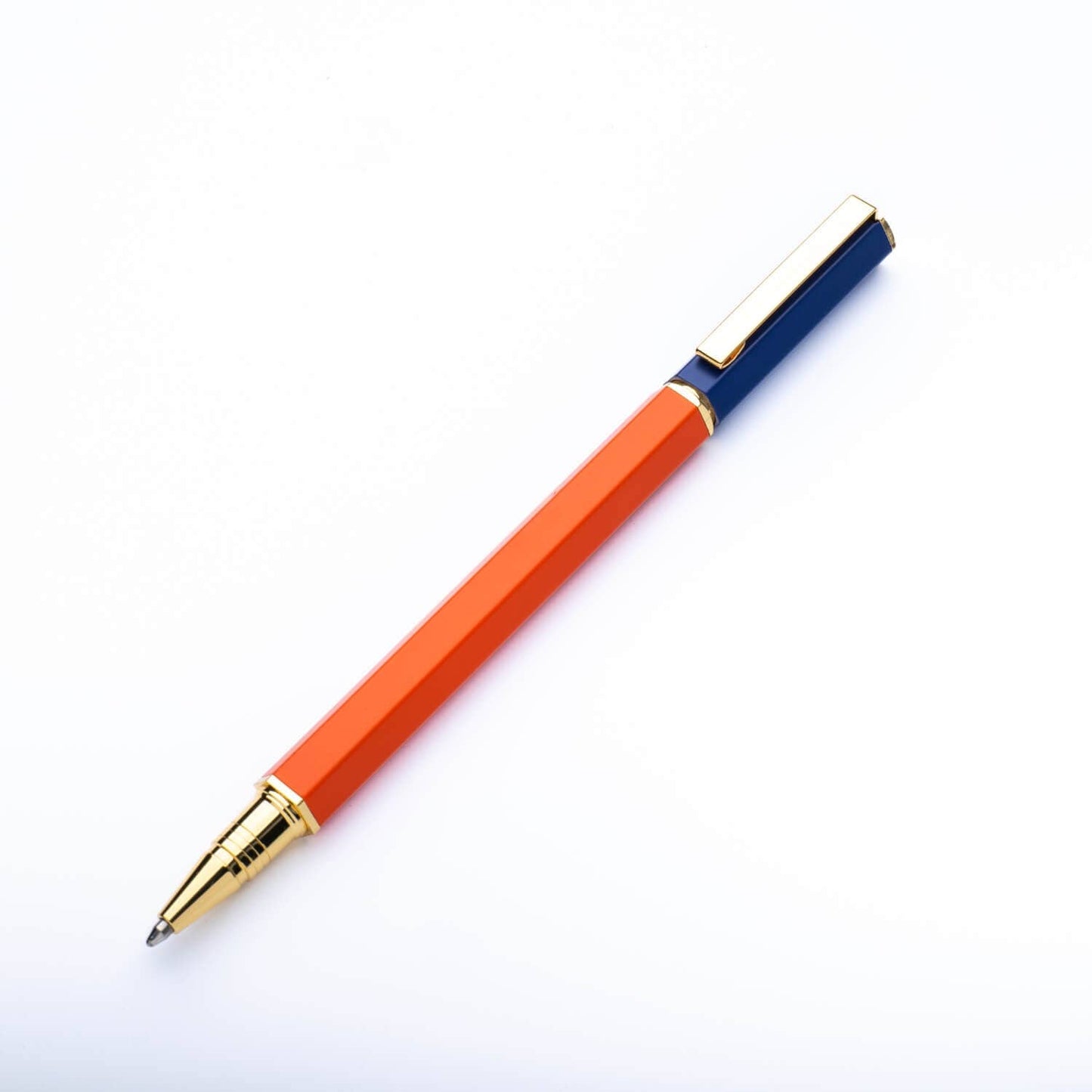 Contrast Ballpoint Pen: Navy & Orange