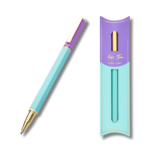 Contrast Ballpoint Pen: Pink & Mint