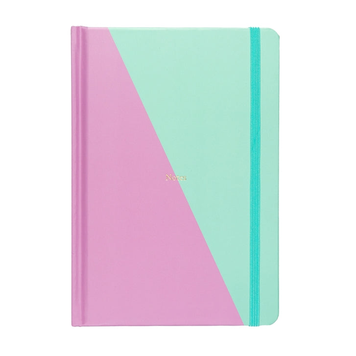 Contrast Ballpoint Pen & Notebook Set: Pink & Mint