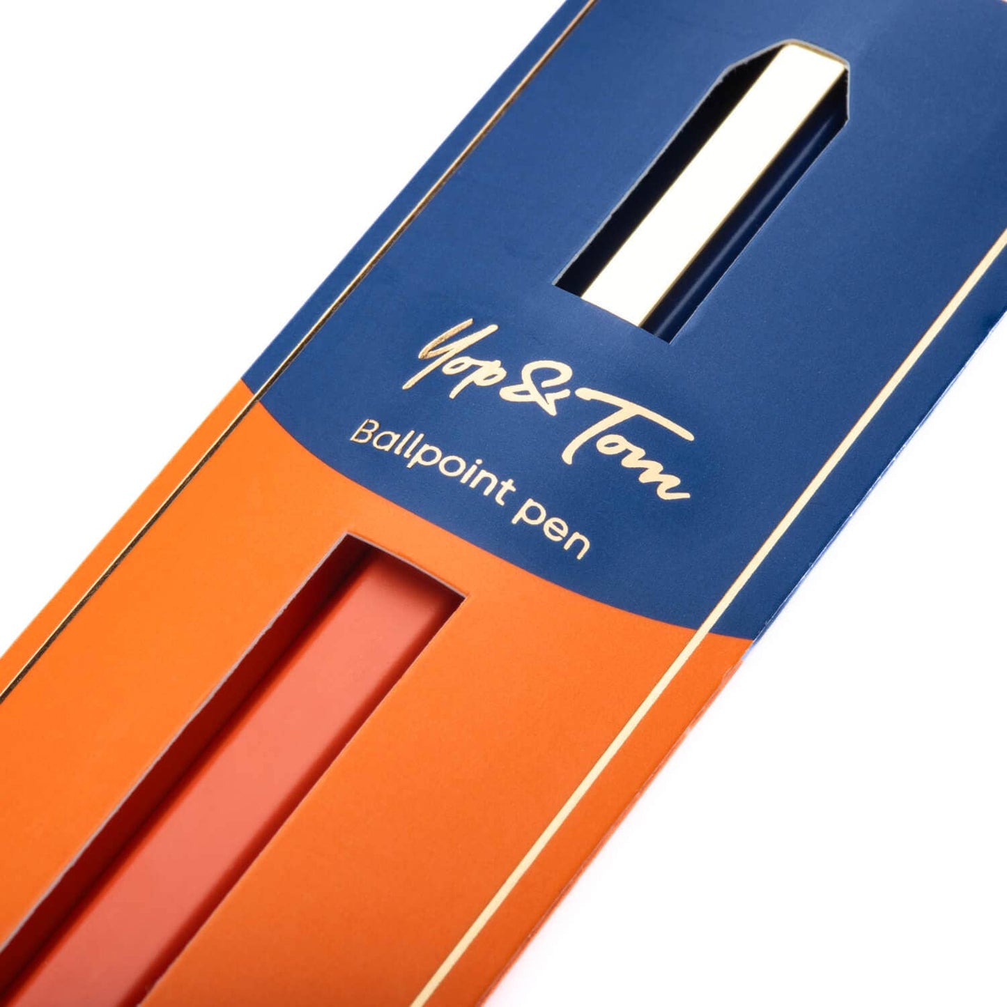 Contrast Ballpoint Pen: Navy & Orange